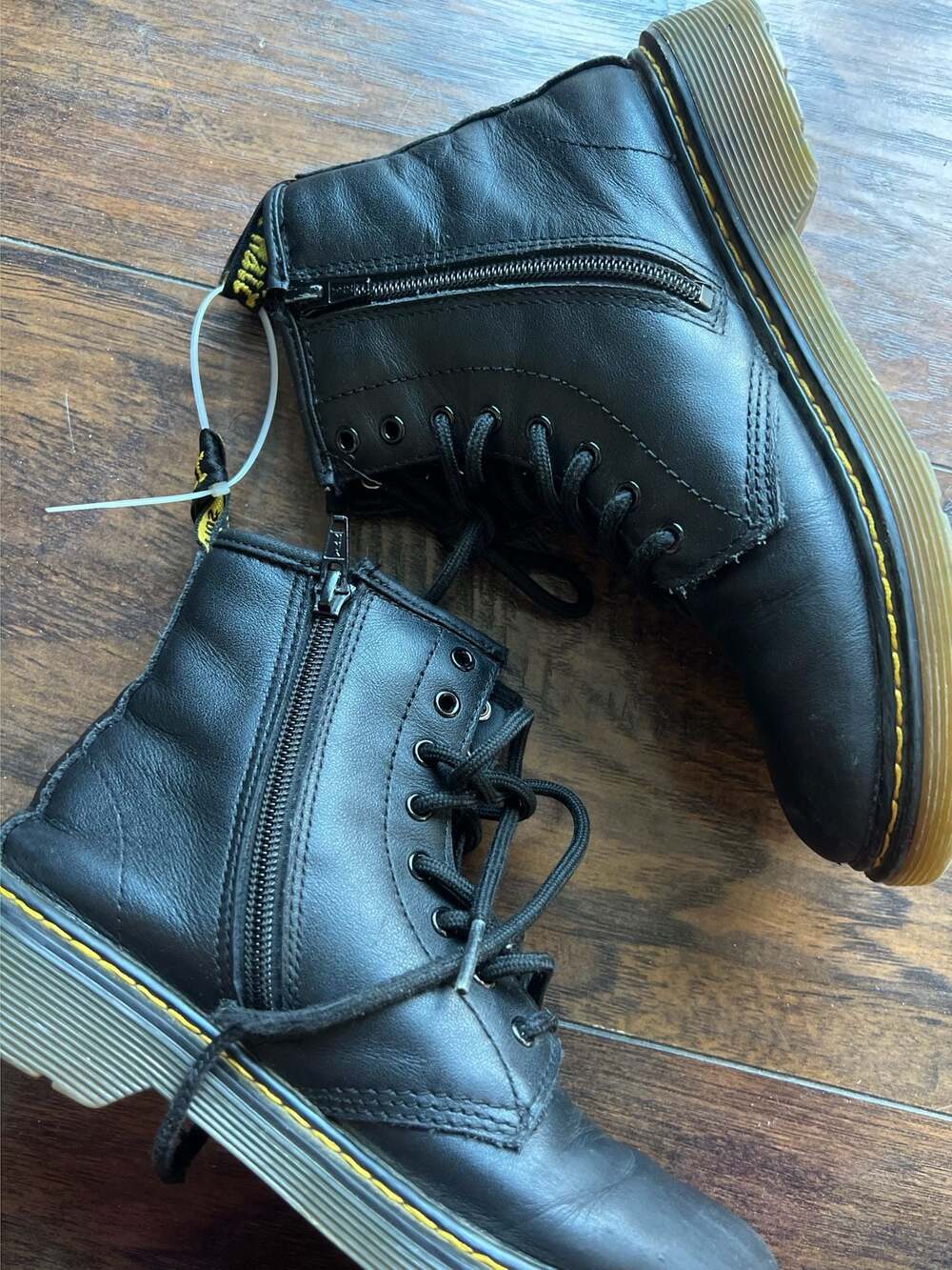Dr. Martens 1460 J Junior Black Leather Lace-Up Boots Size US 3